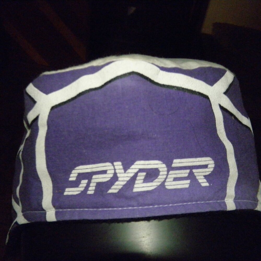 Rare Vintage Spyder cap with fleece lining Purple, White, Teal. Unisex cap - Picture 5 of 16